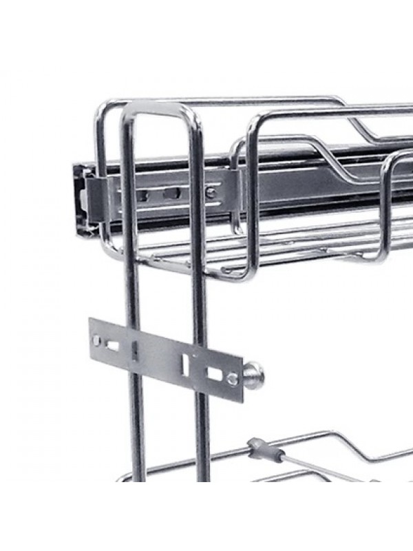 家具 JSTAR JA20-24 Porta Latas de Aço Cromado Deslizante Jomer 125x440x450mm